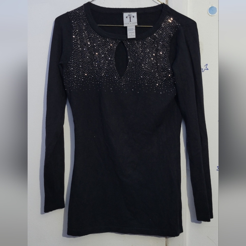 Rain & Rose sweater for women Black Size Small